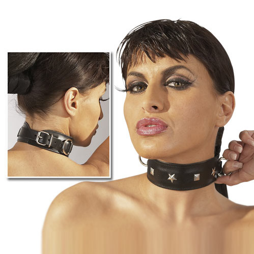 Leather Collar with Stud Detail Leather Collar with Stud Detail