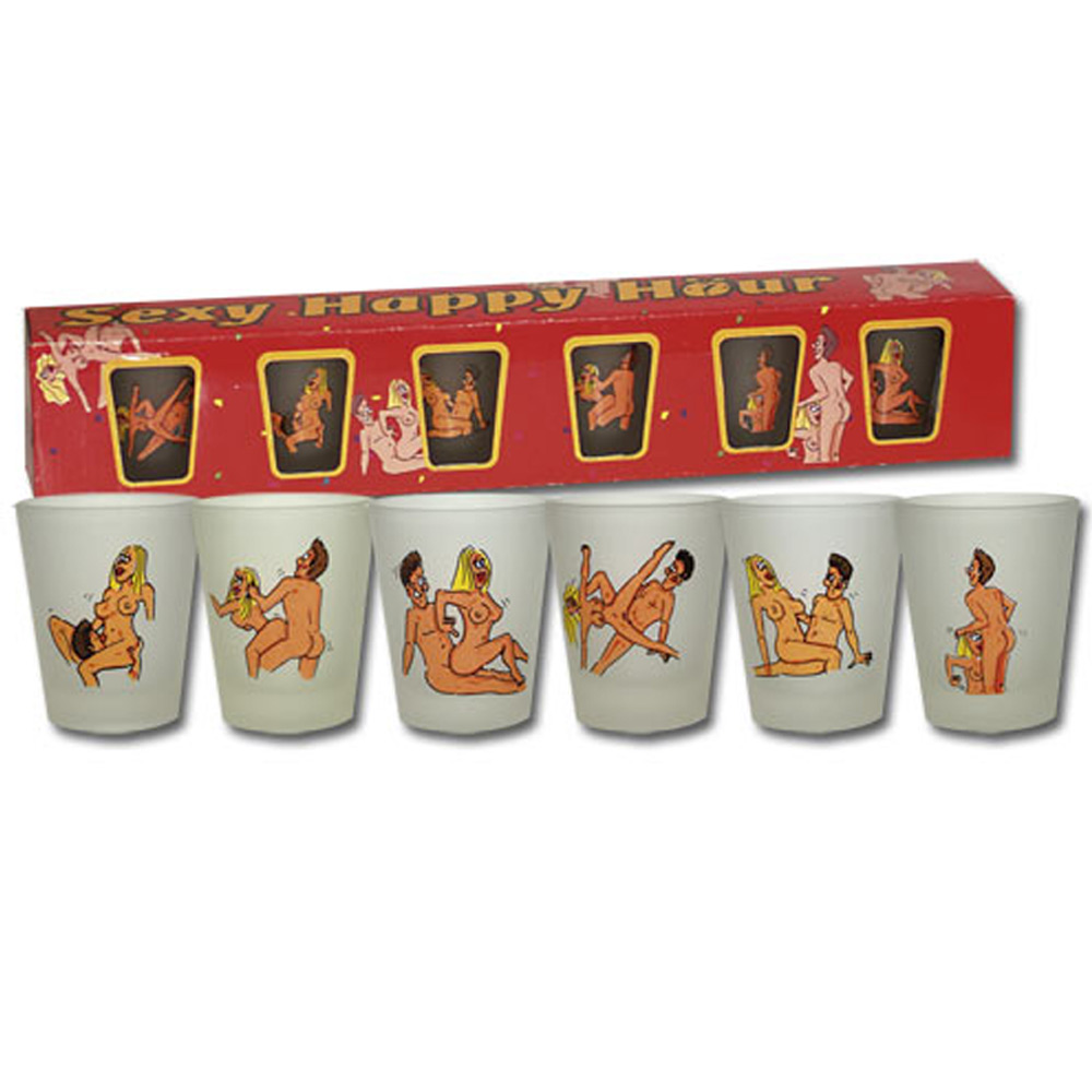 Sexy Happy Hour Shot Glasses Set Of 6 Sexy Happy Hour Shot Glasses Set Of 6