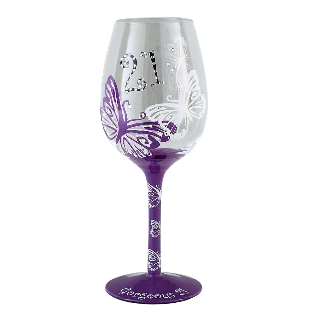 Tallulah Chic Wine Glass - Age 21 Tallulah Chic Wine Glass - Age 21