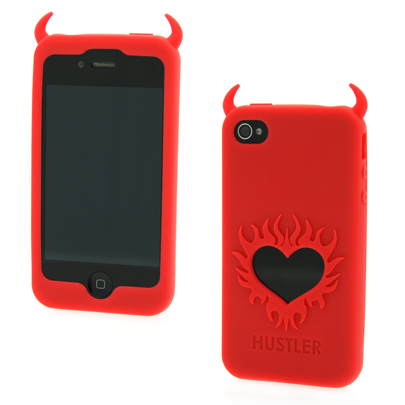 Hustler Silicone iPhone 4 and 4s Red Horny Heart Case Hustler Silicone iPhone 4 and 4s Red Horny Heart Case