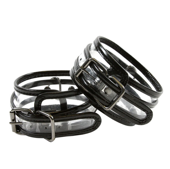 Bare Bondage Clear Vinyl Wrist Cuffs Bare Bondage Clear Vinyl Wrist Cuffs