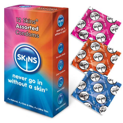 Skins Condoms Assorted 12 Pack Skins Condoms Assorted 12 Pack