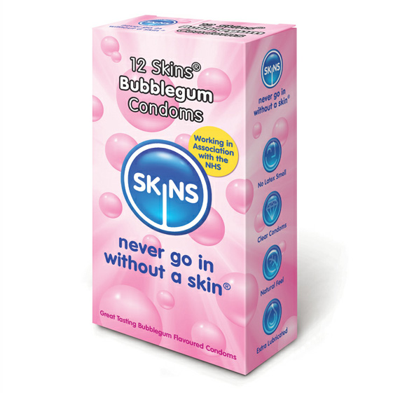 Skins Bubblegum Flavoured Condoms 12 Pack Skins Bubblegum Flavoured Condoms 12 Pack