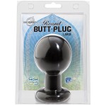 Round Butt Plug Large Black