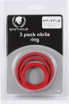 Nitrile Cock Ring Set-red